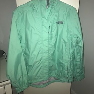 Mint North face rain jacket!